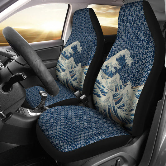 Kanagawa Wave - Car Seat Covers (2x)